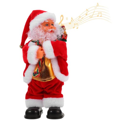Electric Twerking Santa Claus Toy: Dancing Electric Christmas Stuffed Plush Doll Singing English Song Xmas Santa Toys Animated Christmas Singing Toys for Kids