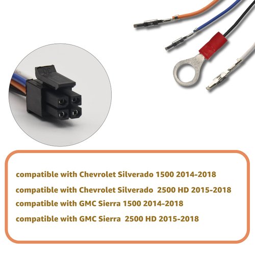 Sousery Tow Mirrors Wiring Harness Compatible with Chevrolet Chevy Silverado GMC Sierra 1500 2500 HD Sierra Truck 2014-2018 Cargo Running Turn Signals Light(2PCS)