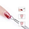 4 Pieces Nail Cuticle Pusher Stainless Steel Cuticle Pusher Triangle Cuticle Peeler Scraper Cuticle Pusher Gel Nail Polish Nail Art Remover Tool for Fingernail and Toenail, Silver