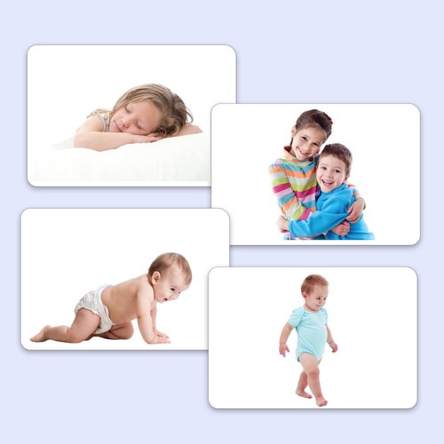 My First Actions Flash Cards for Toddlers - 24 Cards - 48 Sides, Montessori, Educational, Kindergarten, Preschool Learning Activities, Gifts for Kids, 1-4 Years Babies, Fun & Educational Flashcards