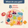 B. toys- Sea Treasures- Wooden Peg Puzzle – Sea Animals Puzzle – Ocean Peg Puzzle for Toddlers, Kids – 8 Chunky Pieces – 18 Months +
