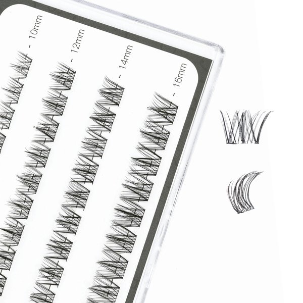 i-Laesh Lash Clusters - DIY Eyelash Extensions 40 Clusters - Mega Volume D Curl Individual Lashes Cluster Extensions for DIY at Home (Z04, D - 10-16 mm)