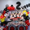 Race Car 2nd Birthday Party Balloons,Two Fast Letter Banner Balloon 40 Inch Racetrack Number Balloon 2 Black for Boys 2nd Birthday Decorations,Race Car Theme Party Decorations Supplies 18 Pcs Set