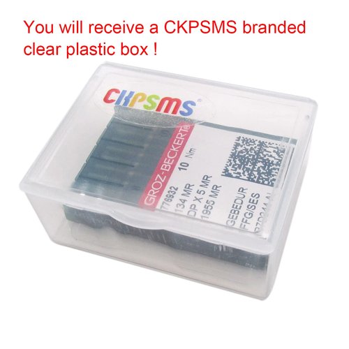 GROZ-BECKERT Needle in CKPSMS Clear Plastic Box-20 Groz Beckert 134MR 1955MR DPX5MR Long-Arm Quilting Machine Needles (20PCS Groz-Beckert-134MR 16/100)