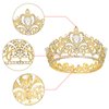 YARIEW Small Gold Crystal Crown Flower Bouquets Accessories Rhinestones Wedding Cake Topper Birthday Crown Cake Decorations Bridal Costume Cosplay Hair Accessories