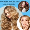 Hair Roller Set 12pcs, Hair Curlers Rollers Self Grip Hair Roller with Clips, Hair Rollers Salon Hair Dressing DIY Curly Hairstyle, Jumbo, random color