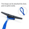 Bungee Dock Lines Boat Dock Line Stretchable Mooring Rope Dock Ties Bungee Cords for Boat Blue 2 Pack 4 Feet