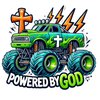 Christian-Themed Monster Truck Temporary Tattoos – 1.5” Faith-Inspired Designs for Boys – Fun Party Favors & Gifts