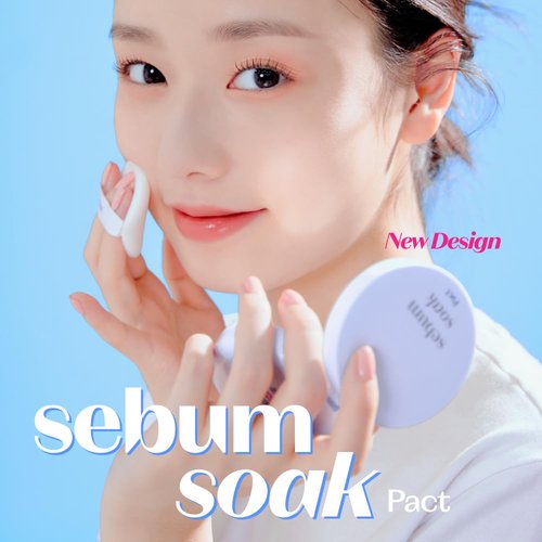 Etude Sebum Soak Pact | Facial Oil Control and Soft Skin with This Mineral Powder That Absorbs Sebum for a Matte Face | Korean Makeup, KBeauty, Perfect for Gift
