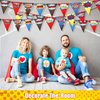 Breling Hero Birthday Party Banner Hero Birthday Party Decorations Hero Paper Pennant Banner Garland Decor for Kids Boys Birthday Party Supplies Baby Shower Wall Decoration(4 Pcs)