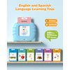 Bilingual Spanish and English Talking Flash Cards for 1-3, Pocket Speech Therapy Toys with 512 Words, Montessori Language Learning Toys, Autism Toys, Children's Sensory Learning, Birthday Toys