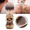 Skull Head Shaped Handle Beard Shaving Brush Designed for your Best Wet Shave, Hand Crafted with Resin Men's Grooming Hair Shaving Brush Tool