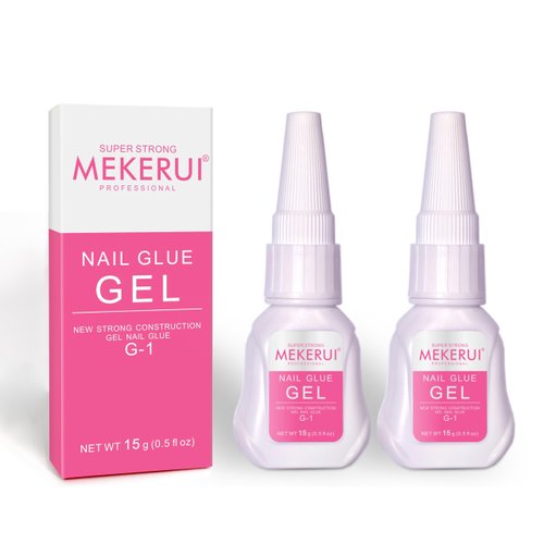 MEKERUI Super Strong Nail Glue Gel (15g) for Press on Nails,Drip and Clog Proof,7S Quickly Dry Without UV Light,Long-Lasting 30+Days,Waterproof Beauty Secret Professional Salon Quality