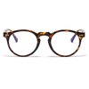 JOVAKIT Round Blue Light Glasses for Women Men Fashion Retro Circle Frame Computer Eyeglasses Anti Eyestrain (Brown Tortoise)