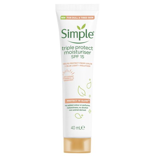 Simple Protect &#39;N&#39; Glow SPF 30 For Glowing Skin Triple Protection Moisturiser Non-Chalky Vitamin ...