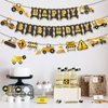 Stcomart Pre-Strung Construction Happy Birthday Banner for Construction Birthday Party Spplies, 6ft Orange Letters for Kid Boy and Girl Construction Party Decorations
