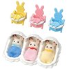 Calico Critters Triplets Care Set - Dollhouse Playset with 3 Hopscotch Rabbit Figures & Accessories Included