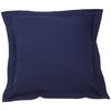 FRESH IDEAS Poplin Tailored Pillow Sham, Euro, 26x26 inches, Navy