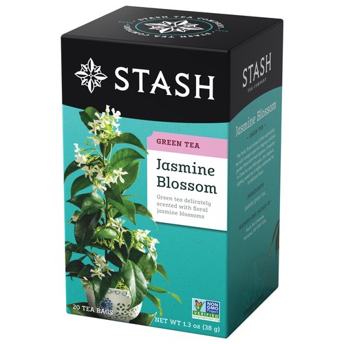 Stash Tea Jasmine Blossom Green Tea - Caffeinated, Non-GMO Project Verified Premium Tea with No Artificial Ingredients, 20 Count (Pack of 6) - 120 Bags Total