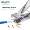MR.GREEN Nail Clippers Wide Jaw Opening Stainless Steel Fingernail Clipper Thick Hard Toenail Cutter Manicure Scissors Tools (Nail Clipper (Medium))