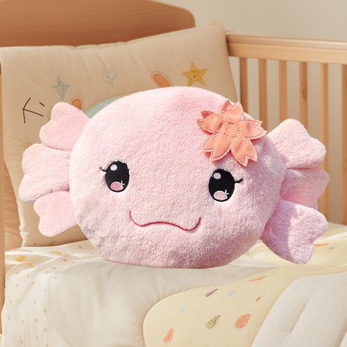 Darler Axolotl Stuffed Animal, Pink, 19.6", Soft Cuddly Microwavable Plushies, Flower Throw Pillow, Great Gift for Birthdays, Christmas, Valentine's, Suitable for Kids & Toddlers
