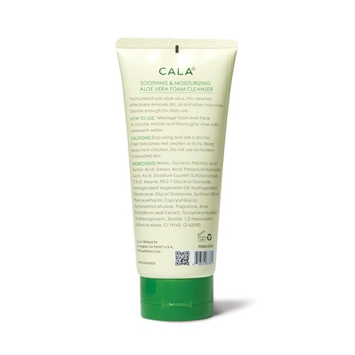 Cala Aloe vera soothing & moisturizing foam cleanser 5.07 fluid ounce, 5.07 Fl Ounce