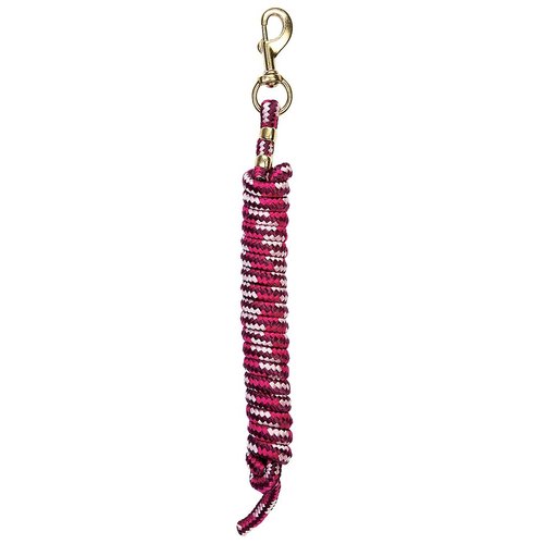 Weaver Leather Poly Lead Rope Solid Brass Snap Burgundy/Pink/Raspberry, 5/8 x 10'