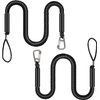 Bungee Dock Line with Hook, Black Mooring Rope for Boat 4 ft 2 Pack