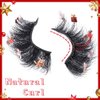 Uranian False Eyelashes Fliffy Faux Mink Lashes Natural Look Wispy Strip Fake Eyelashes Christmas Decoration Dramatic Lashes for Women and Girls