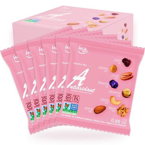 Daily Gourmet Nuts - Antioxidant Mix / Healthy Trail mix Individual Packs/ Premium Nuts & Dry Fruit /Gluten-Free / Non-GMO / Nuts Individual Packs / Office Snacks, 0.88 Oz (Pack of 24)