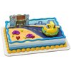 DecoSet® SpongeBob Square Pants Krabby Patty Cake Topper, 2-Piece Birthday Party Set with Rolling Car Figure for Fun After the Party, 3"H x 4.25"W