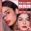 IONSGAKO 3PCS Lip Tint Stain Set Water Tint Vivid Color Lip Stain Long Lasting Waterproof Lip Gloss Moisturizing Multi-Use Matte Liquid Lipstick Lip and Cheek Tint Makeup - Set B