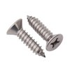 RoyceMart #10 x 3/4" (100 pcs) Stainless Flat Head Phillips Drive Sheet Metal Tek Screws, 304 (18-8) Stainless Steel Screw for Wood, Countersunk Head Wood Screw, Self Tapping Screws