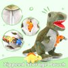 Muiteiur Dinosaur Stuffed Animals Soft Plush 19.6 inch Dinosaur Stuffed with 5 Cute Babies T-Rex Zippered Belly Dinosaur Gift Set for Kids Girl Boy