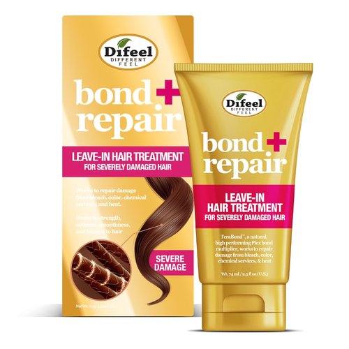 Difeel Bond & Repair Leave in Hair Treatment for Severely Damaged Hair 2.5 oz. - Deep Bond Hair Treatment, Bond Rebuilder for Hair Repair