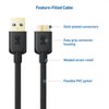 Cable Matters Short Micro USB 3.0 Cable 3 ft (External Hard Drive Cable, USB to USB Micro B Cable) in Black, Compatible with Seagate, LaCie, Toshiba, Samsung, Western Digital/WD External Hard Drive
