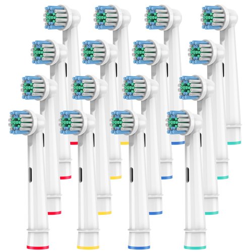 Replacement Toothbrush Heads Compatible with Oral-B Braun,16 Pack Professional Electric Brush Heads for Oral B Replacement Heads Refill Pro 500/1000/1500/3000/3757/5000/7000/7500/8000