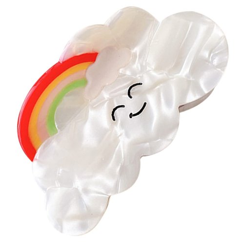 Beavorty Cloud Shark Clip Claw Clips for Hair White Claw Clip White Hair Accessories Claw Hair Clips for Women Womens Hair Accessories Womens Hair Clips Acetate Hair Claw Clips Miss White