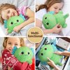 Cuckool Mint Axolotl Stuffed Animals, Microwavable Stuffed Animals Heating Pad for Cramps, Pain Stress Relief, Heatable & Coolable Lavender Scented Plush Toys for Anxiety, Women & Kids Bedtime