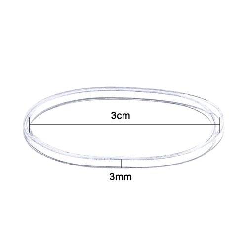 eBoot 500 Pcs 3 mm Elastic Hair Bands Mini Rubber Bands Small Hair Ties Ponytail Elastics Holders for Braids Hair (Clear,Transparent)