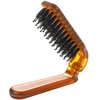 Sliverdew Hair Brush, Foldable Mini Boar Bristle Travel Hair Brush for Women and Men, Small Mini Compact Hairbrush Pocket Size Comb for Any Hairstyles, Restore Hair Shine, Beard Brush