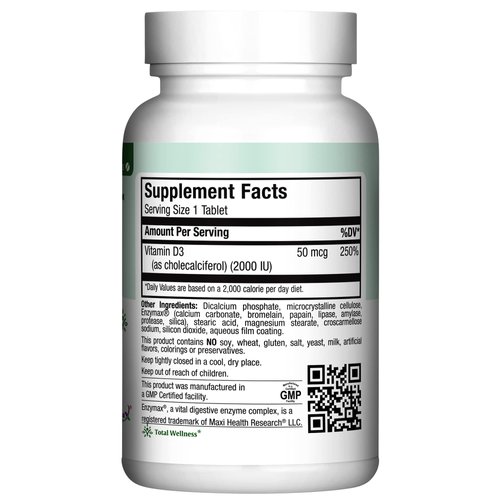 Kosher Vitamin D3 2000IU - Highly Absorbable Vitamin D Supplements for Healthy Immune Response, Calcium Absorption, Teeth & Bone Health - VIT D3 Vitamin 2000 IU - Vitamin D 3 - VIT D 3-90 Tablets