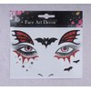 SOWAKA Face Jewels for Women Halloween Stick On Self Adhesive Crystal Rhinestones Face Gems Stickers for Girls Festival Holiday Parties Makeup (Black - Bat)