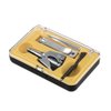 ROYAL [Made in Korea] Nose Hair Trimmer for Men Set,Birdie Set, with Nail Clippers and Tweezers, Manual, Battery-Free, Waterproof, Painless with Twelve Dual-Edged Blades, Patented Mechanism RET-4