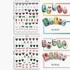 Christmas Nail Art Stickers 6 Sheets Christmas Nail Stickers 3D Self Adhesive Nail Design Winter Xmas Cute Cartoon Nail Decals for Women Girls Christmas Nail Decoration Xmas Nail Stickers