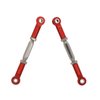 2PCS Treehobby RC Front Rear Metal Adjustable Steering Linkage Servo Link 80-100mm Pull Rod Compatible with traxxas Slash 4x4 5807 Stampede HQ727 1/10 RC Car Upgraded Parts,Red