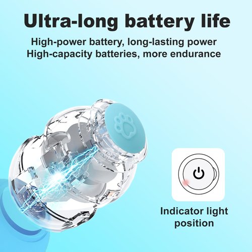 cszajcmrn Pet cat Toys Random Scrolling Indoor pet Toys Cat Toy Ball.Inspire cat Hunting instinctBlue 42 * 42 * 42mm