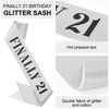 Semato 21st Birthday Sash & Rhinestone “FINALLY 21” Birthday Headband Kit- 21st Birthday Decorations Birthday Gifts for Her Happy 21st Birthday Decorations (silver)
