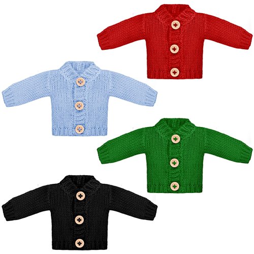 Bencailor 4 Pcs 11.5 Inch Doll Clothes Winter Doll Sweater Hoodie 11.5 Inch Doll Accessories Doll Sweater Set Clothing for Elf Doll Decor(Classic Color)