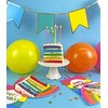 Talking Tables RAIN Happy Birthday Rainbow Shaped Plates Party Decorations, Pack of 12, Width 24cm, 9", Gold Foil and Mixed Colors